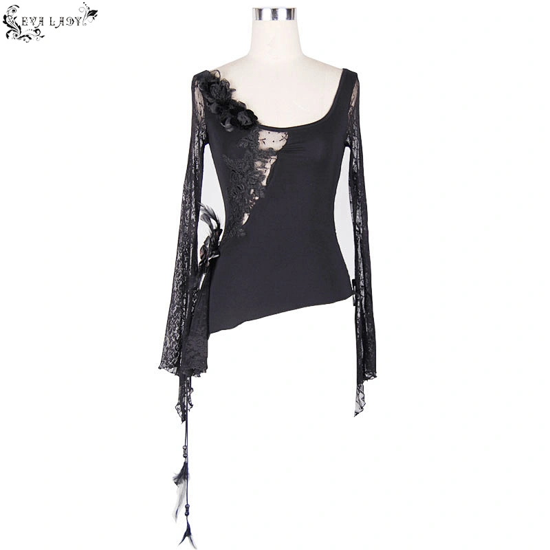 Goth asymmetrical T-shirt