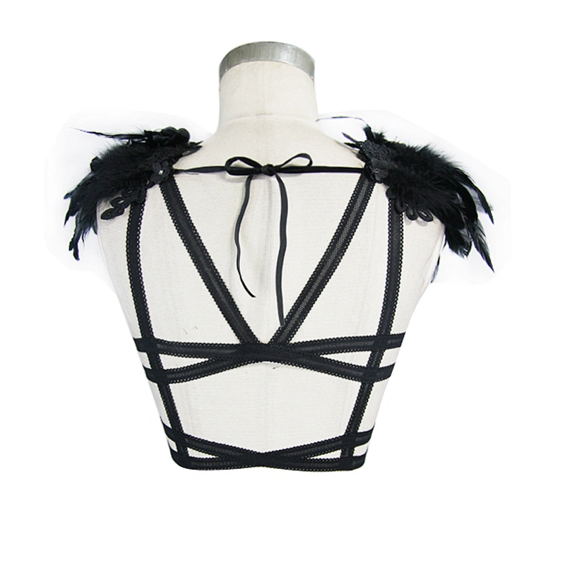 Shoulder feather can be removed sexy accessories