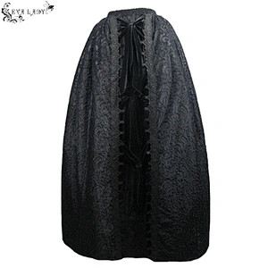 Towel-embroidered voluminous skirt