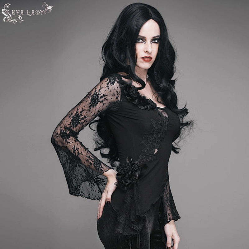 Goth asymmetrical T-shirt
