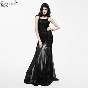 Web burn flower shoulder wing flower waist fishtail skirt