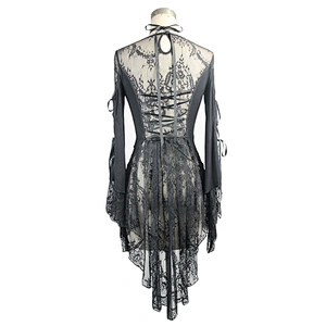 Short front and long back court lace T-shirt