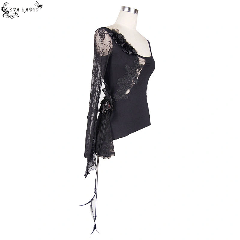 Goth asymmetrical T-shirt