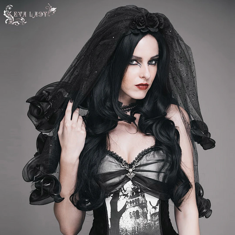 Gothic rose veil