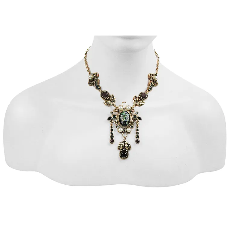Goth gold necklace