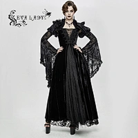 A word shoulder chest list cord velvet with tassel dress