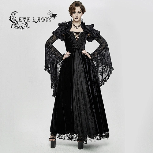 A word shoulder chest list cord velvet with tassel dress