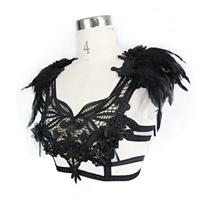 Shoulder feather can be removed sexy accessories