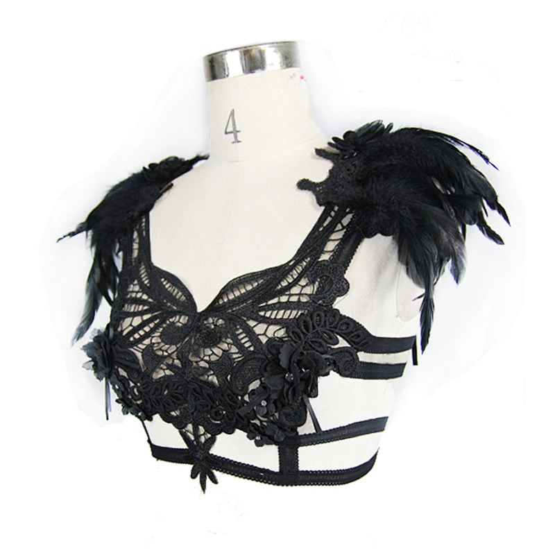 Shoulder feather can be removed sexy accessories