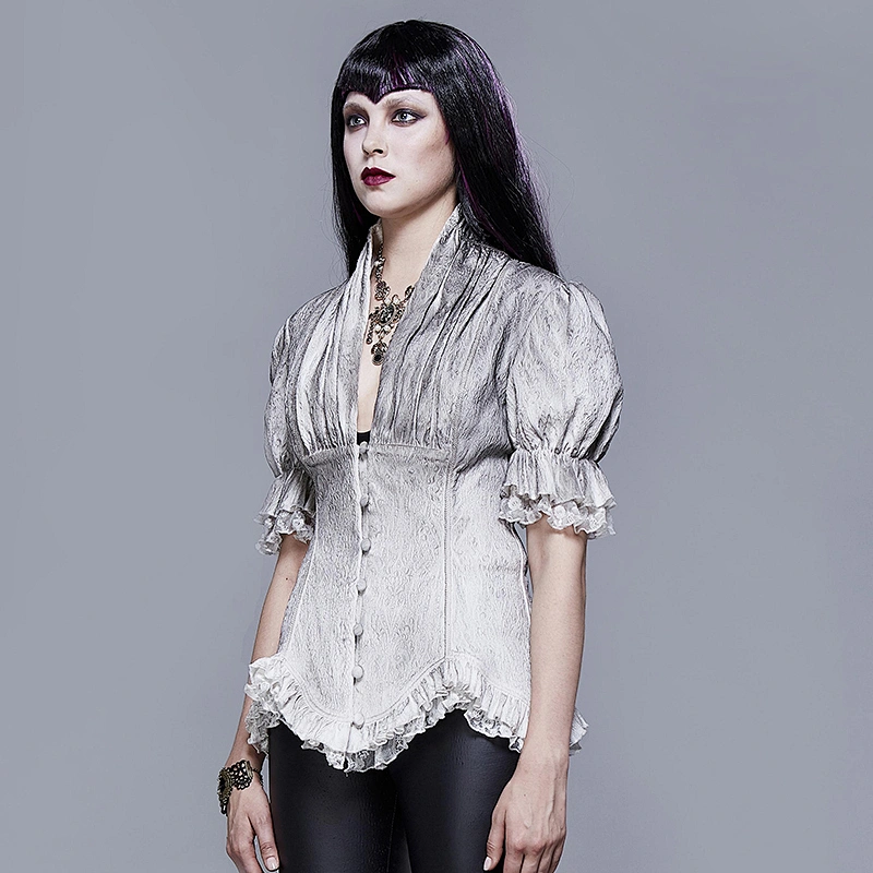 Plain white painted court shirt