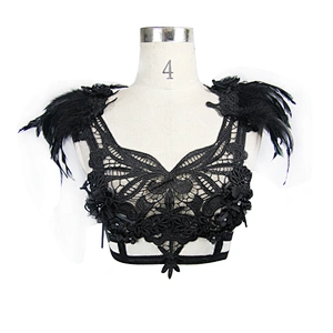 Shoulder feather can be removed sexy accessories