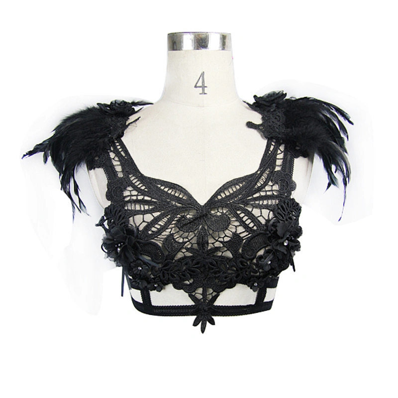 Shoulder feather can be removed sexy accessories