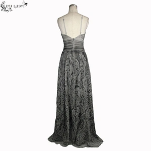 Silk twig pleated dress