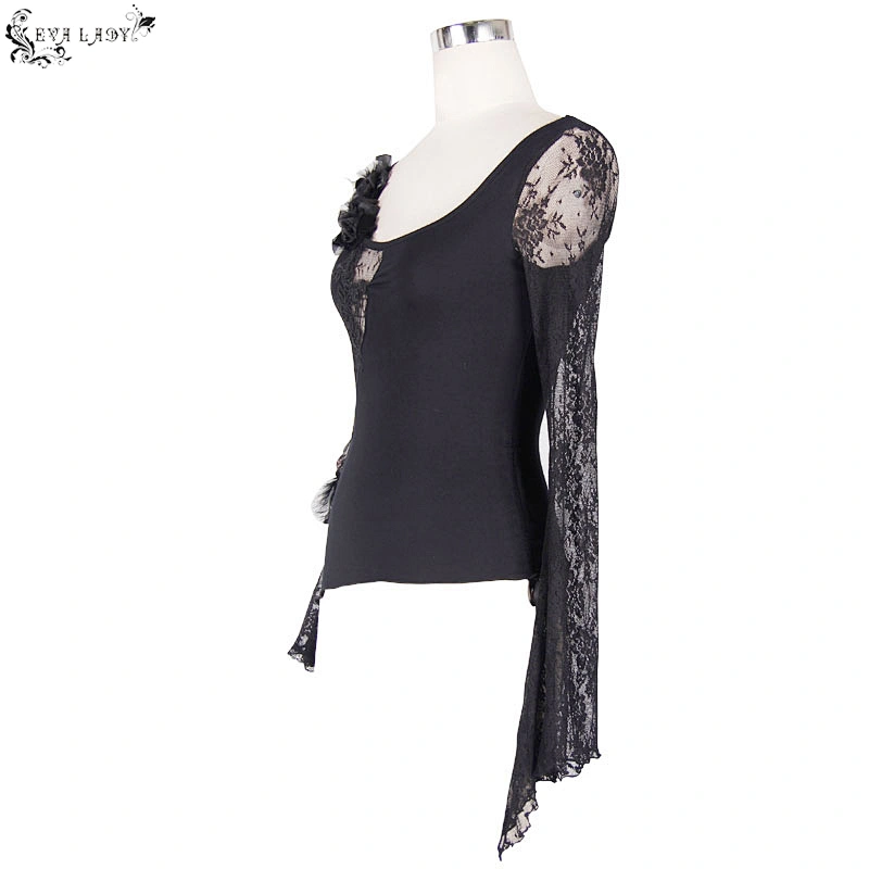 Goth asymmetrical T-shirt