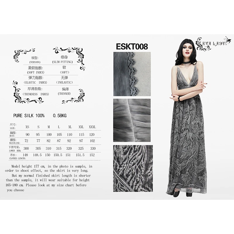 Silk twig pleated dress