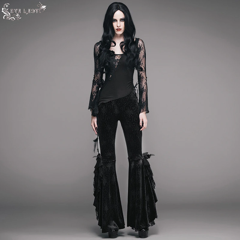 Goth asymmetrical T-shirt
