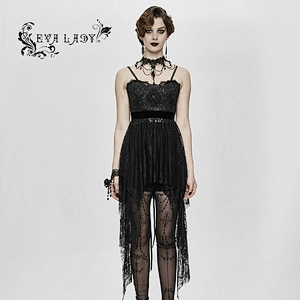 A plastic small jacquard material behind tied rope sling short skirt