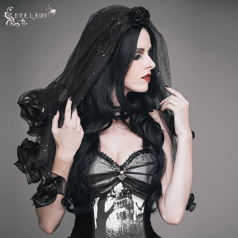 Gothic rose veil