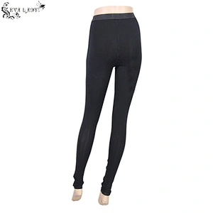 Front middle gothic pattern mesh leggings