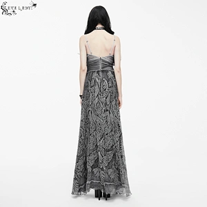 Silk twig pleated dress