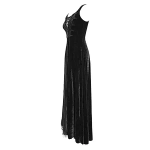 A word shoulder chest list cord velvet with tassel dress