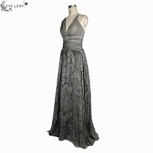 Silk twig pleated dress