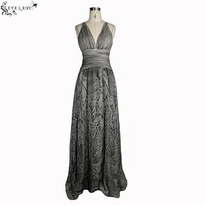 Silk twig pleated dress