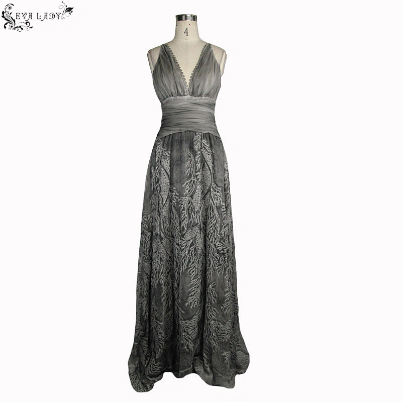 Silk twig pleated dress