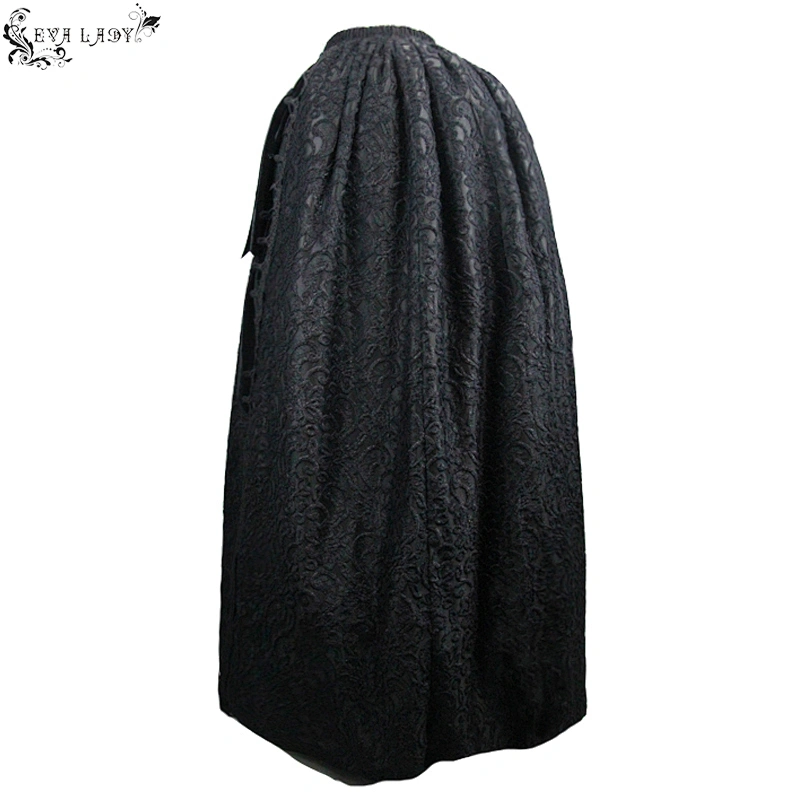 Towel-embroidered voluminous skirt