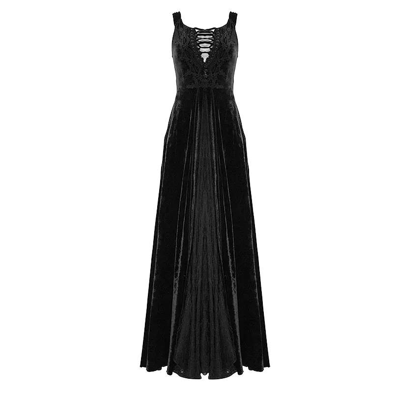 A word shoulder chest list cord velvet with tassel dress