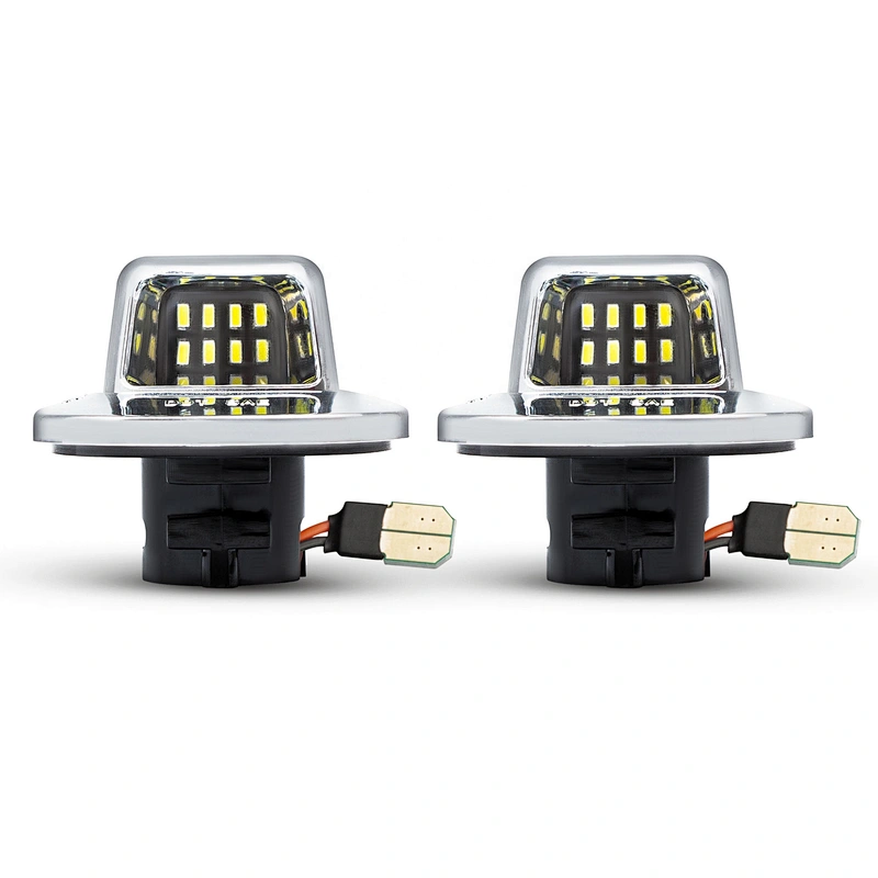 Sliver chrome housing  Led  license plate light for GMC C/K Series 1988-2001 S15 1985-1993 S15 Jimmy 1985-1990 Yukon  1992-2000