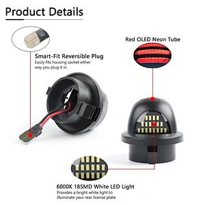 Canbus Design Black Led  License Plate Light For  Ford  F-150 1990-2014   F-250 | F-350 1990-1999 F-150 Heritage 2004