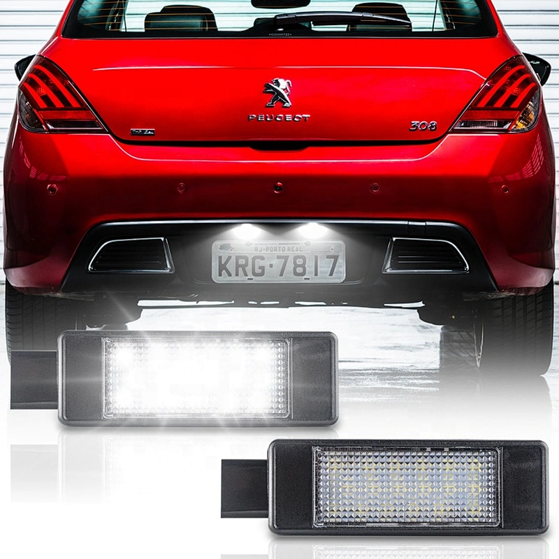 OE socket Led  license plate light for Peugeot  207  2006- 207 CC 2007- 208  2012-2016 308 II  2015- 2008  2015-