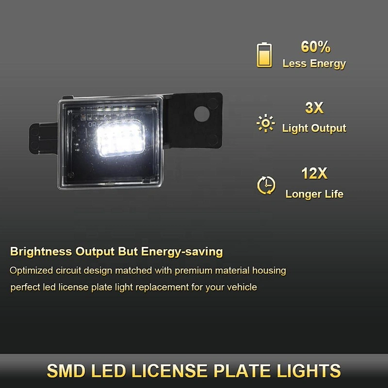 Led  License Plate Light For Chevrolet  Silverado  1500  2014-2018 Silverado 2500HD  3500HD 2015-2018 GMC Sierra 1500 2014-2018