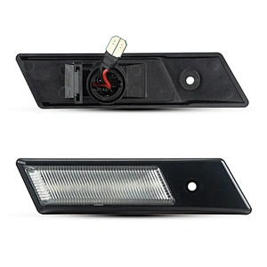 for BMW E36 E34 E32 FENDER Amber LED Side Marker Light Flowing Clear Lens