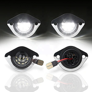 2pcs Full LED License Plate Light Rear Bumper Tag Lamp Assembly Replacement For Ford Mustang 1994-2004