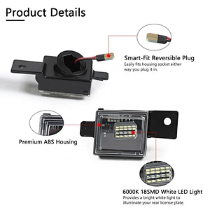 Led  License Plate Light For Chevrolet  Silverado  1500  2014-2018 Silverado 2500HD  3500HD 2015-2018 GMC Sierra 1500 2014-2018