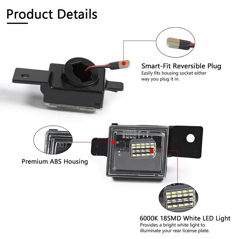 Led  License Plate Light For Chevrolet  Silverado  1500  2014-2018 Silverado 2500HD  3500HD 2015-2018 GMC Sierra 1500 2014-2018