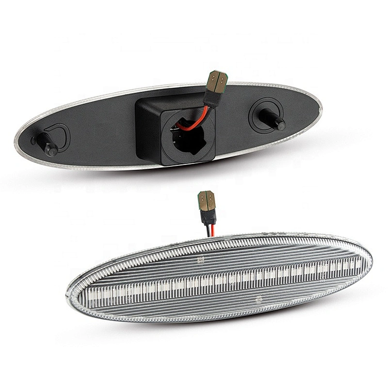 2pcs Clear/Smoked Lens Red Led Rear Side Marker Light for 1997-2004 Chevy Corvette C5