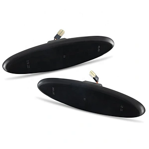 2pcs Clear/Smoked Lens Red Led Rear Side Marker Light for 1997-2004 Chevy Corvette C5