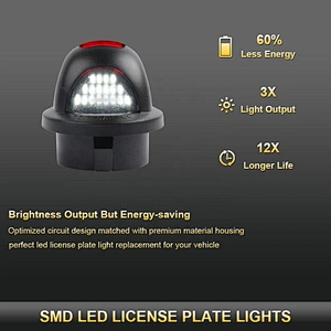 Canbus Design Black Led  License Plate Light For  Ford  F-150 1990-2014   F-250 | F-350 1990-1999 F-150 Heritage 2004