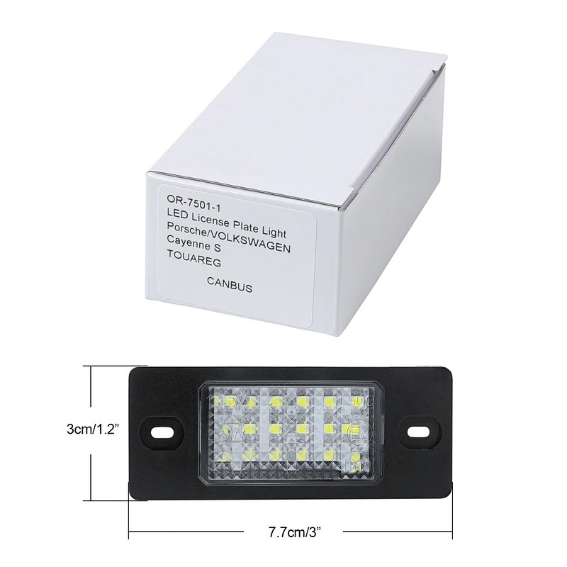 Extra Strong Canbus LED license plate light for Porsche Cayenne 1 for VW Golf5 Passat Tiguan for Skoda Fabia 1