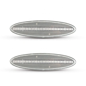 2pcs Clear/Smoked Lens Red Led Rear Side Marker Light for 1997-2004 Chevy Corvette C5