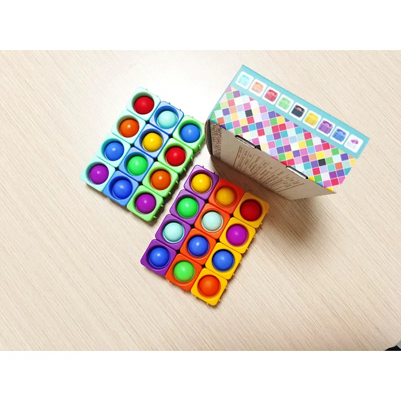 Edunicysh Fidgets Toys Girl Boy Creative DIY Sensory Block Toy Set 24Pcs Dimple Fidget Packs Kids Adults Anxiety Stress Relief Sensory Toys Autistic Children ADHD Toddler Educational Building Block Toy