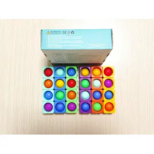 Edunicysh Fidgets Toys Girl Boy Creative DIY Sensory Block Toy Set 24Pcs Dimple Fidget Packs Kids Adults Anxiety Stress Relief Sensory Toys Autistic Children ADHD Toddler Educational Building Block Toy
