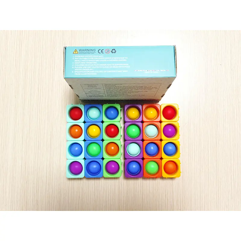 Edunicysh Fidgets Toys Girl Boy Creative DIY Sensory Block Toy Set 24Pcs Dimple Fidget Packs Kids Adults Anxiety Stress Relief Sensory Toys Autistic Children ADHD Toddler Educational Building Block Toy