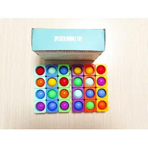 Edunicysh Fidgets Toys Girl Boy Creative DIY Sensory Block Toy Set 24Pcs Dimple Fidget Packs Kids Adults Anxiety Stress Relief Sensory Toys Autistic Children ADHD Toddler Educational Building Block Toy