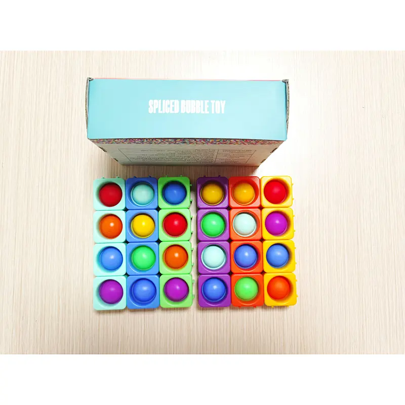 Edunicysh Fidgets Toys Girl Boy Creative DIY Sensory Block Toy Set 24Pcs Dimple Fidget Packs Kids Adults Anxiety Stress Relief Sensory Toys Autistic Children ADHD Toddler Educational Building Block Toy