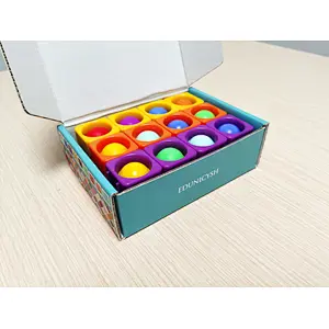 Edunicysh Fidgets Toys Girl Boy Creative DIY Sensory Block Toy Set 24Pcs Dimple Fidget Packs Kids Adults Anxiety Stress Relief Sensory Toys Autistic Children ADHD Toddler Educational Building Block Toy