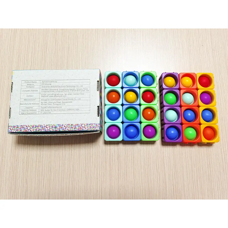 Edunicysh Fidgets Toys Girl Boy Creative DIY Sensory Block Toy Set 24Pcs Dimple Fidget Packs Kids Adults Anxiety Stress Relief Sensory Toys Autistic Children ADHD Toddler Educational Building Block Toy